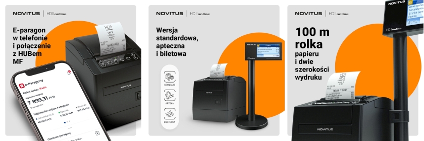 nowoczesna drukarka fiskalna Novitus HD II